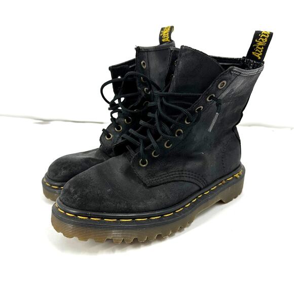 Dr martens Mens Leather‎ Boots size 5 Black Air Wair Made in England - Picture 1 of 8